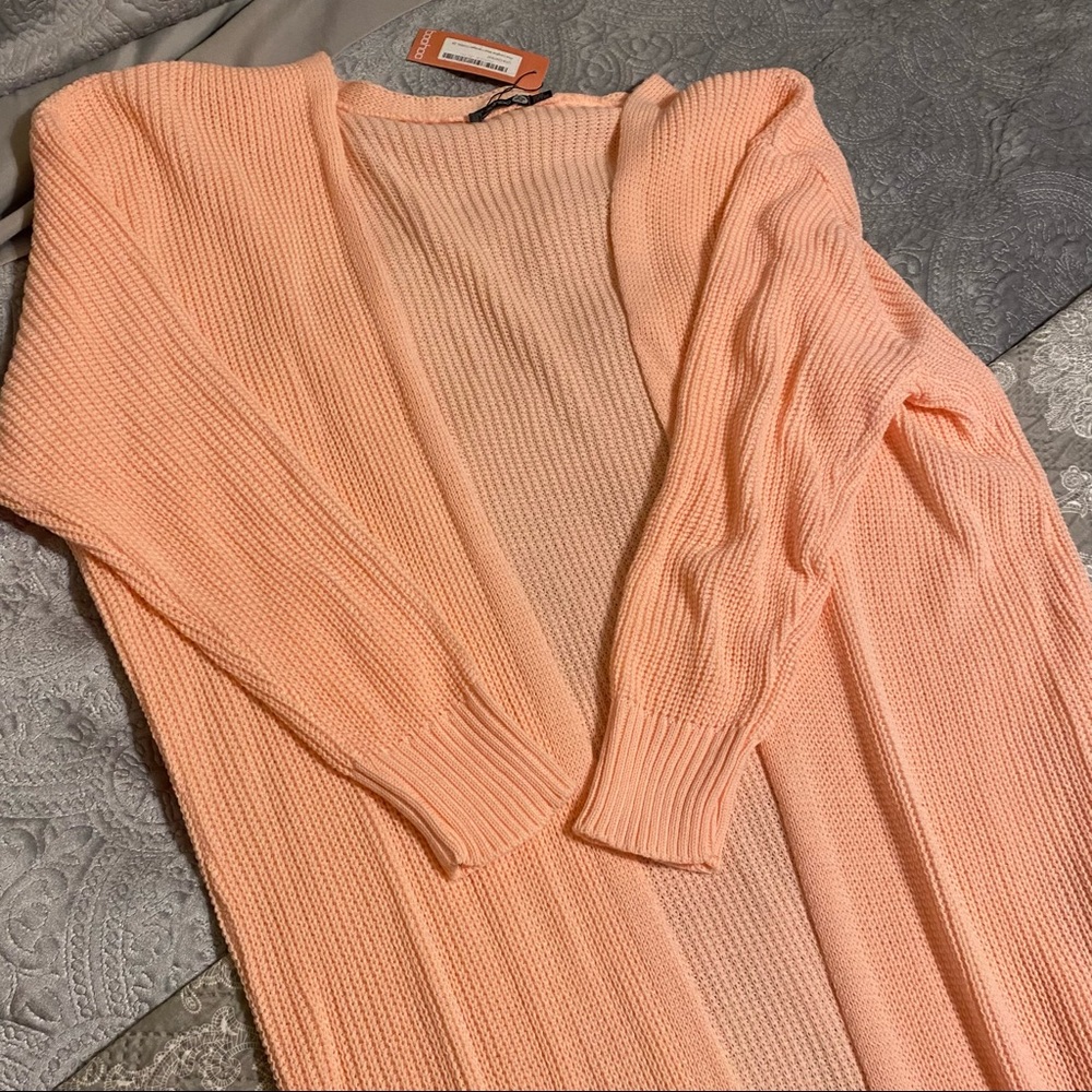 Long sleeve cable knit long cuddly sweater - Picture 4 of 6